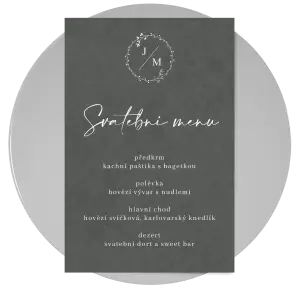 Papírové svatební menu RODIGO