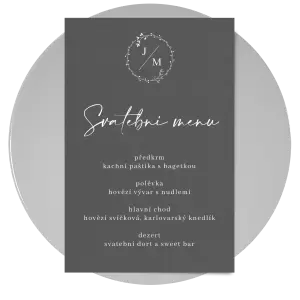 Papírové svatební menu RODIGO