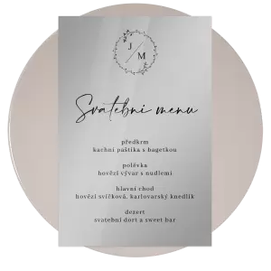 Plexi svatební menu RODIGO