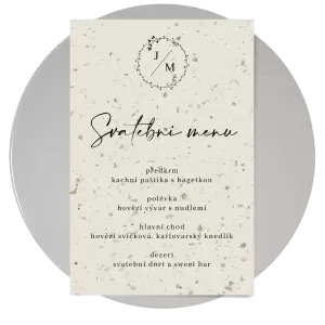 Papírové svatební menu RODIGO