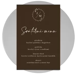Papírové svatební menu RODIGO