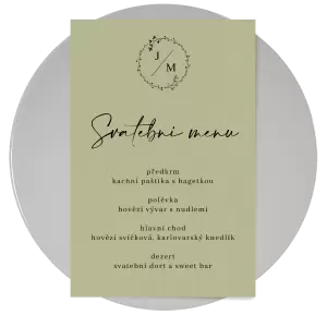 Papírové svatební menu RODIGO