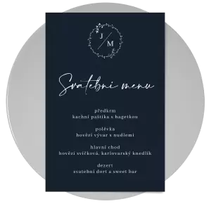 Papírové svatební menu RODIGO
