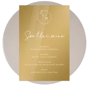 Plexi svatební menu RODIGO