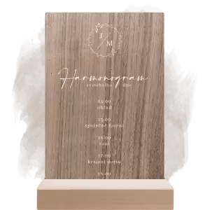 Dřevěný harmonogram RODIGO