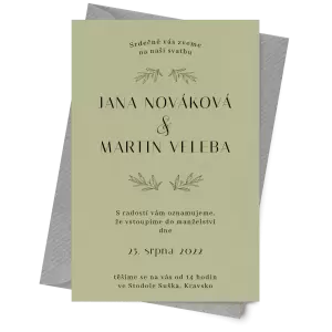 Papírové svatební oznámení MINA