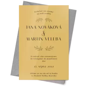 Papírové svatební oznámení MINA