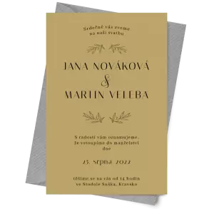 Papírové svatební oznámení MINA