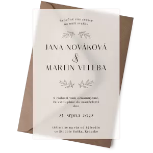 Plexi oznámení MINA