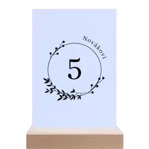 Papírové číslo stolu LOPY