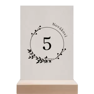 Papírové číslo stolu LOPY