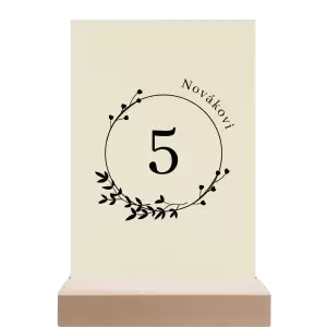 Papírové číslo stolu LOPY