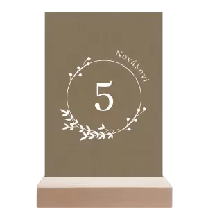 Papírové číslo stolu LOPY