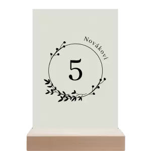 Papírové číslo stolu LOPY