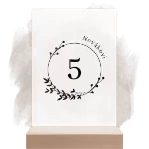 Plexi číslo stolu LOPY