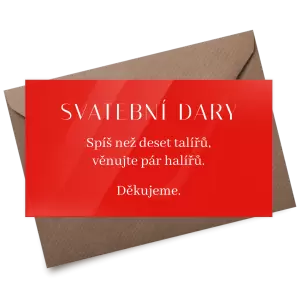 Plexi kartička dary LOPY