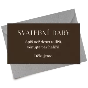 Papírová kartička dary LOPY