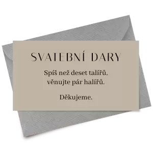 Papírová kartička dary LOPY