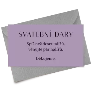 Papírová kartička dary LOPY