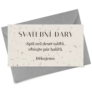 Papírová kartička dary LOPY