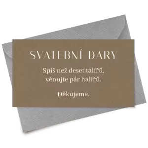 Papírová kartička dary LOPY