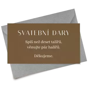 Papírová kartička dary LOPY