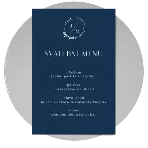 Papírové svatební menu LOPY
