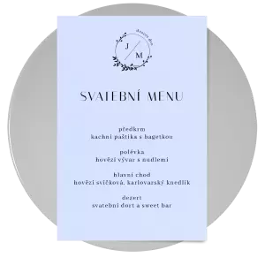 Papírové svatební menu LOPY