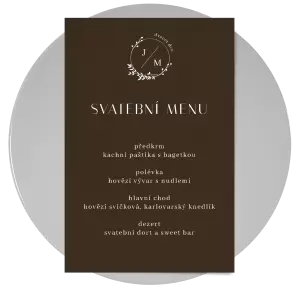Papírové svatební menu LOPY