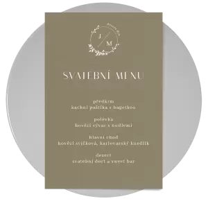 Papírové svatební menu LOPY