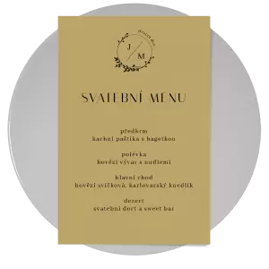 Papírové svatební menu LOPY
