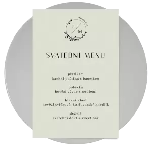 Papírové svatební menu LOPY