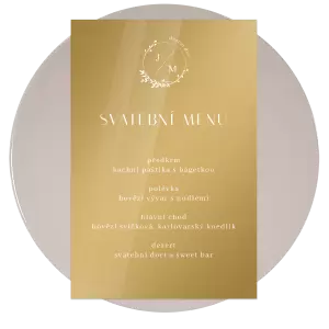 Plexi svatební menu LOPY