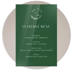Plexi svatební menu LOPY