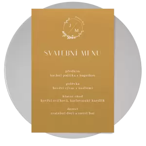 Papírové svatební menu LOPY