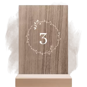 Dřevěné číslo stolu RODIGO