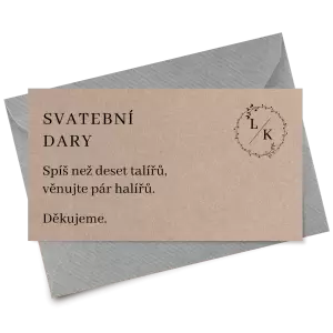 Papírová kartička dary RODIGO