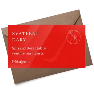 Plexi kartička dary RODIGO