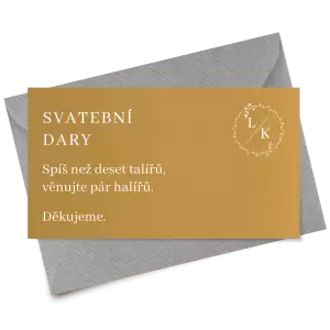 Papírová kartička dary RODIGO