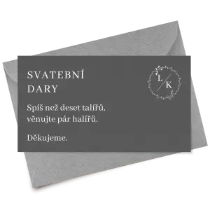 Papírová kartička dary RODIGO