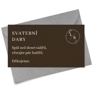 Papírová kartička dary RODIGO