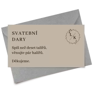 Papírová kartička dary RODIGO