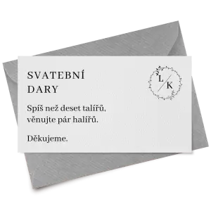 Papírová kartička dary RODIGO