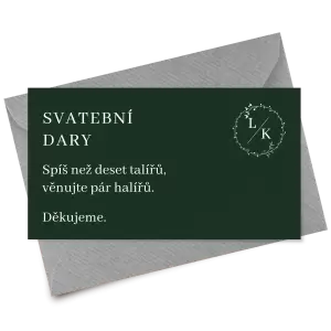 Papírová kartička dary RODIGO