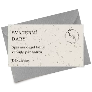 Papírová kartička dary RODIGO