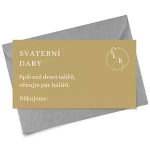 Papírová kartička dary RODIGO