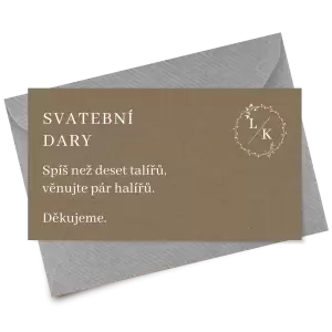 Papírová kartička dary RODIGO