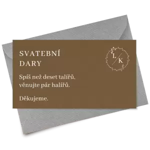 Papírová kartička dary RODIGO