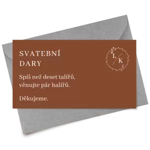 Papírová kartička dary RODIGO