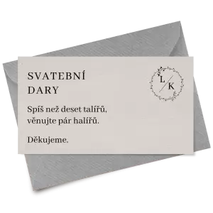 Papírová kartička dary RODIGO